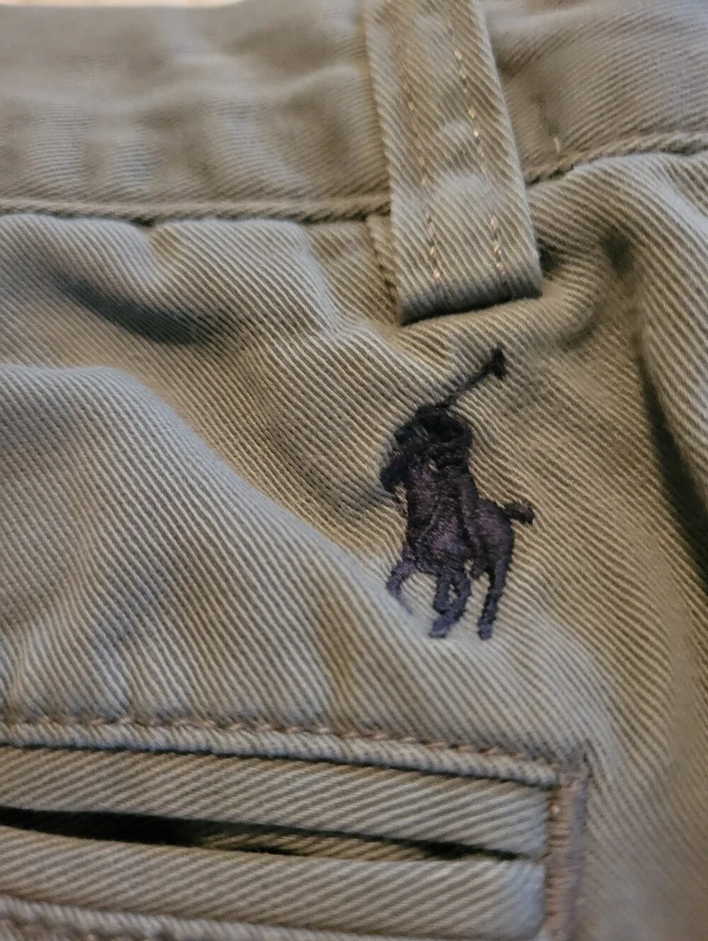 Vintage Polo Ralph Lauren Preston 100% Cotton Chino Trousers Gray Mens 30X30